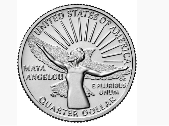 Монета с изображением темнокожей женщины