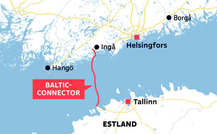Поврежден газопровод Baltic Connector